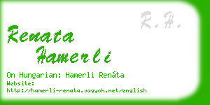 renata hamerli business card